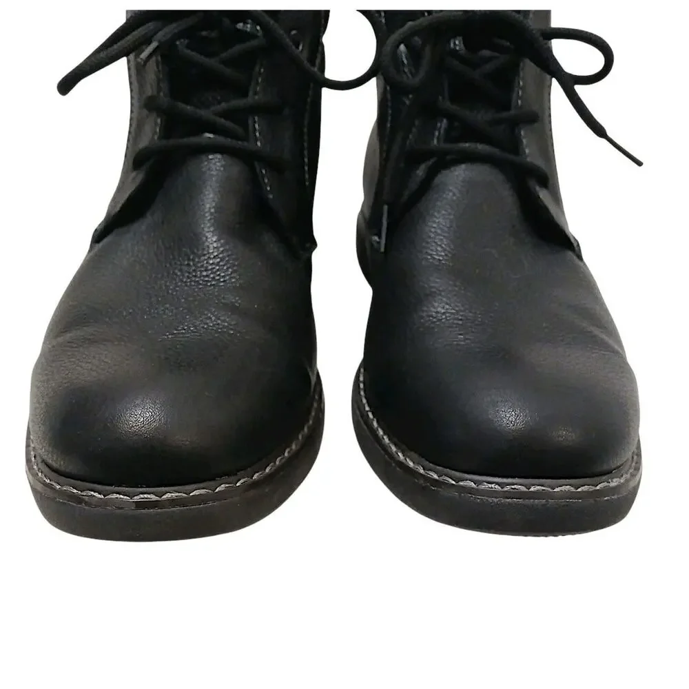 Nunn Bush Bayridge Plain Toe Chukka Boot Sz 10W Black Leather Tumbled‎ 84928-001